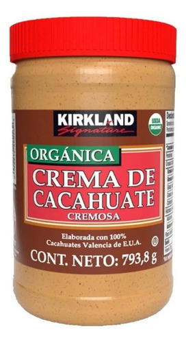 Kirkland Signature Crema De Cacahuate Orgánica 12 Pzs 793.8g