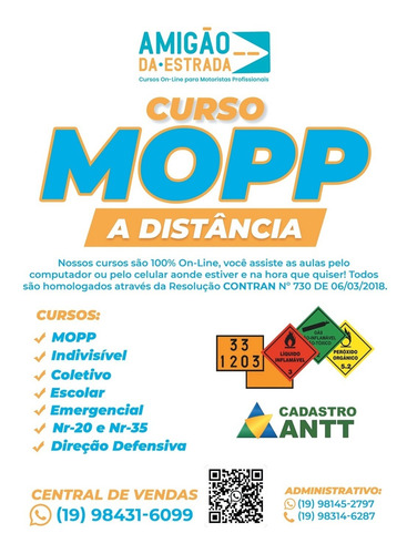 Imagem 1 de 5 de Curso Mopp On-line Na Cnh