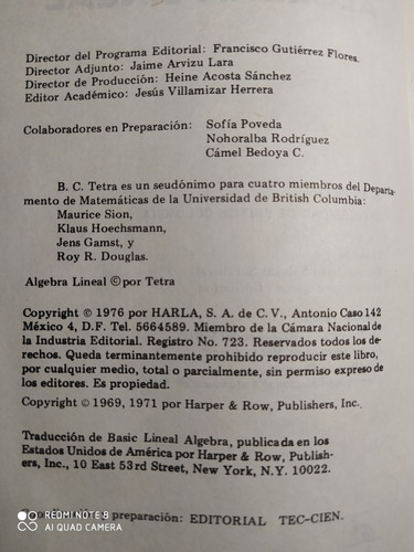 Introducción Al Álgebra Lineal (Usado)