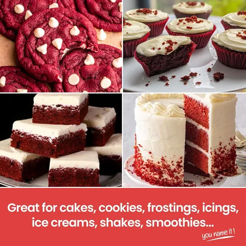 Emulsión Red Velvet Para Panadería, Botella 118 Ml.