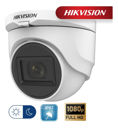 Imagen 2 de 2 de Cámara de Seguridad Hikvision Domo Exterior Analógica 2mp Metal