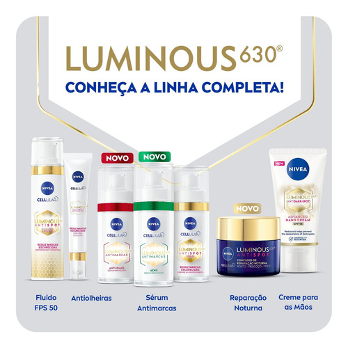 Nivea Sérum Luminous 630 Acne 30ml - Pele Acnosa Acnosa Dia/noite
