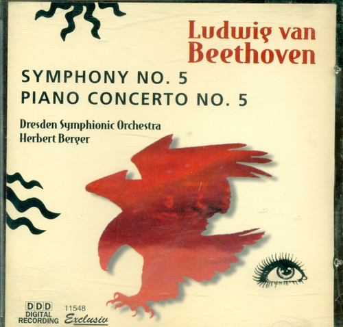 Cd. Beethoven, Symphony No.5  // Piano Concerto No. 5 