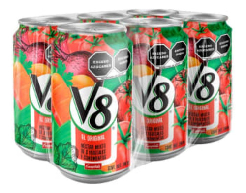 4 Pzas Néctar Mixto De 8 Vegetales Y Condimentos Cambells V8