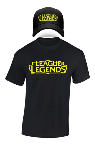Camiseta Y Gorra League Of Legends Hombre 100%algodon
