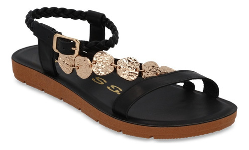 Sandalia Casual Mujer Negro 034-66