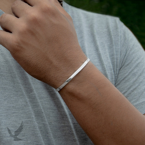 Pulseira Masculino De Prata De Lei Artesanal