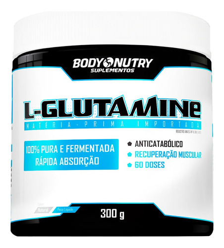 Glutamina Pote 300 G 100% Pura 