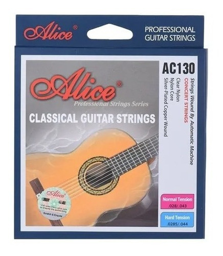 Alice Ac130-n Cuerdas Para Guitarra Clásica De Nylon