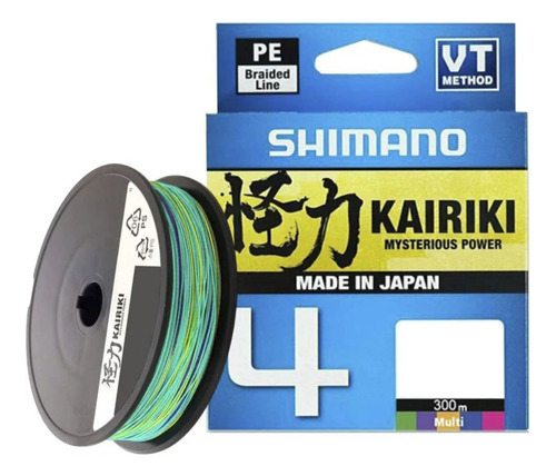 Linha Shimano Kairiki 4 0,215mm 25lb Multi C/300m Multicolor