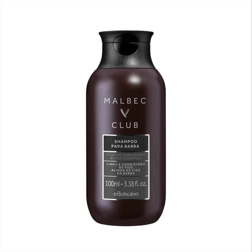 Shampoo Para Barba Malbec Club 100ml O Boticário