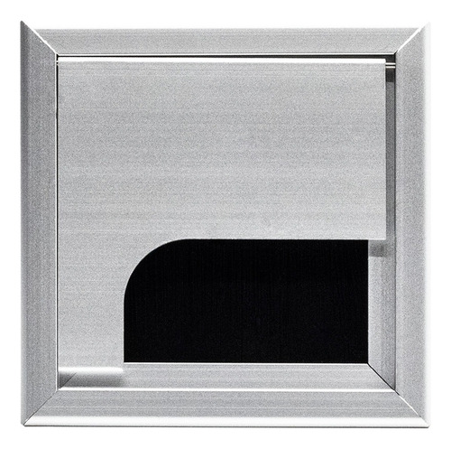 Kit 2 Passa Cabos Mesa Escritório Quadrado Alumínio 80x80mm