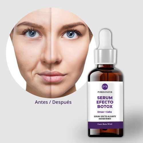 Imagen 5 de 7 de Serum Facial Efecto Botox Con Dmae Y Gaba Elasticidad 50ml