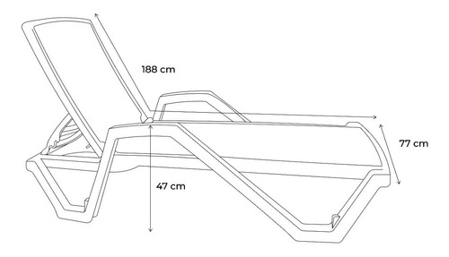 Camastro Ajustable Dos Posiciones Para Exterior Jardin Bek