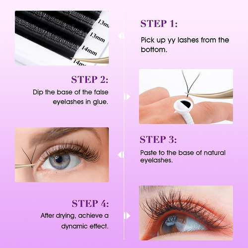 Extensiones De Pestañas Masscaku En Forma De U Yy 8-15 Mm Mi
