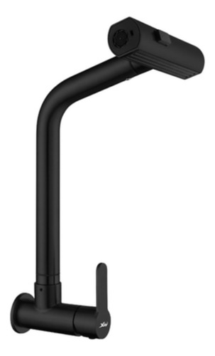 Llave Ganso Para Cocina Negro Acero Inoxidable 037801