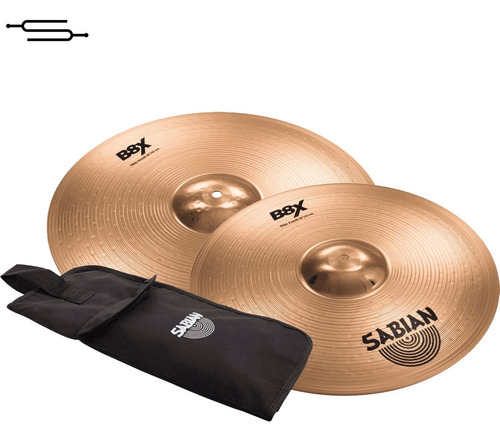 Set Platillos Sabian B8x Crashes 16 /18  Con Portapalillos