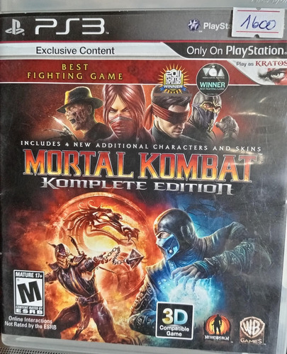 Juego De Play Station 3 (ps3) Mortal Kombat