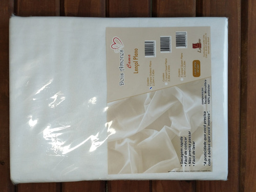 Lençol De Tecido Solteiro Sem Elástico Branco 2,20x1,40m
