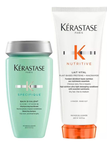  Kerastase Bain Divalent + Fondant Lait Vital