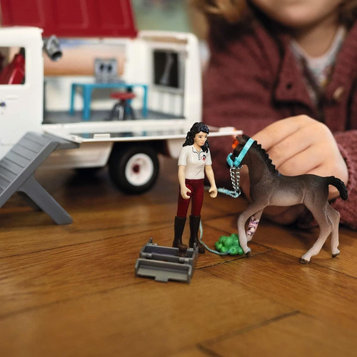 Juguete Camioneta Veterinaria Con Potro Niños Schleich Color Foto Personaje Vehículo