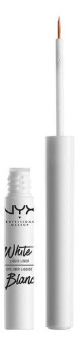 Delineador líquido NYX Professional Makeup White Liquid Liner color white con acabado mate