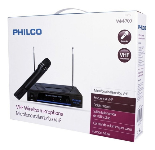 Microfono Inalambrico Vhf Philco Wm700 / Tecnocenter
