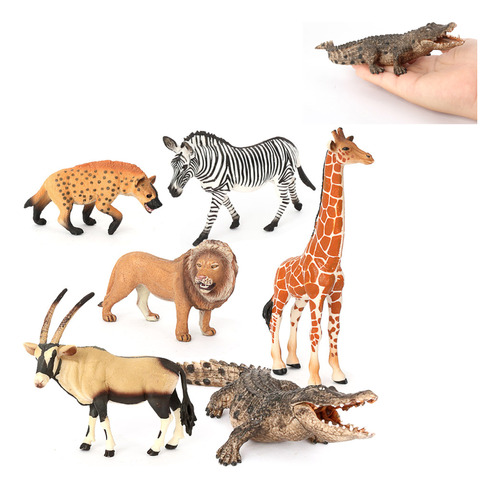 Set De Juguetes Modelo De Animales Del Bosque Salvaje De 6 P