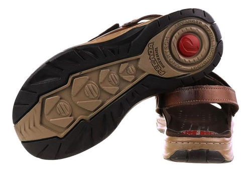 Imagem 6 de 6 de Sandália Pegada Masculino Chinelo Papete Couro 132206 Marrom