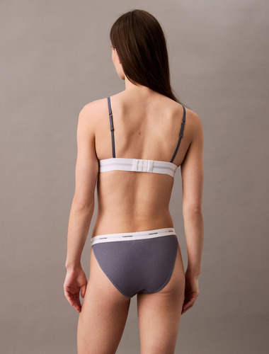 Bikini Calvin Klein Color Morado String Cotton Stretch Mujer