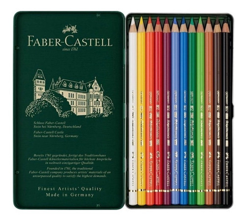 12 Colores Polychromos Profesionales Premium Faber Castell