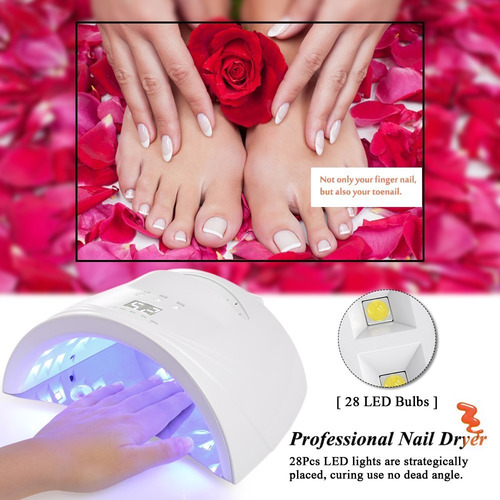 48w Led Uv Inalámbrico Uñas Lámpara Recargable Uñas Gel