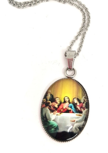 Collar Última Cena Jesús Acero Inoxidable 