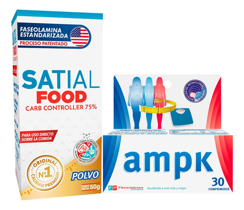 Kit Dietario: Satial Food Polvo 50 Ml + Quemador Ampk 30 Cmp