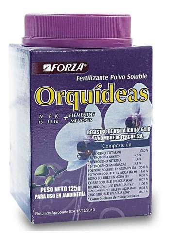 Fertilizante Soluble Orquideas X 125 Gr Forza