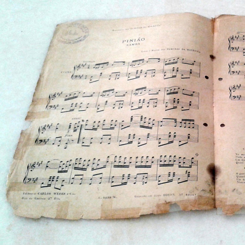 Partitura 1927 - Pinião - Augusto Calheiros, Luperce Miranda