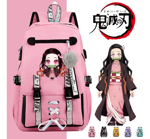 Mochila Portátil Anime Demon Slayer Nezuko, Regalo Para Niño