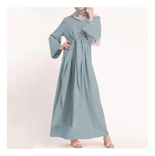 Mujer Dubai Abaya Ropa Musulmana Vendaje Kaftan Islámico Max