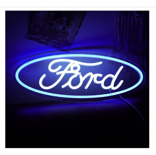 Letrero Led Neon Ford Auto  17*42cm Luminoso