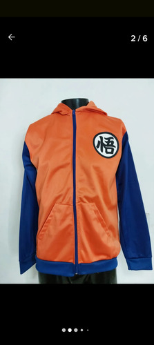 Campera Dragon Ball Kanji Go Dbz Goku Sabiduria Naranja