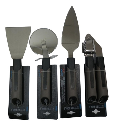 Kit Utensílios De Cozinha 4 Peças Inox Primeira Linha 