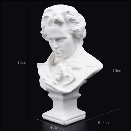 , Réplica De Estátua De Busto De Resina Beethoven De 6