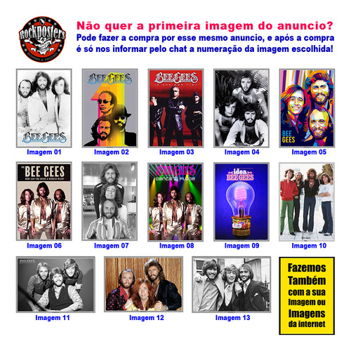 Quadro Bee Gees Disco Beegees Com Moldura A1 84 X 60 Cm D
