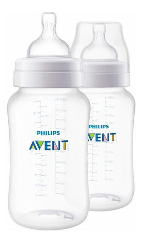 Philips Avent Biberón Anticólico 11oz, 2pk, Scf406/24