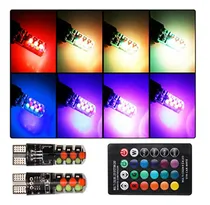 Comprar Bombilla Led Rgb Para Coche T10 Con Control Remoto, 2 Unidad