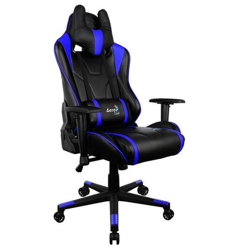 Silla Gamer Aerocool Ac220 Negra Y Azul Tienda Oficial