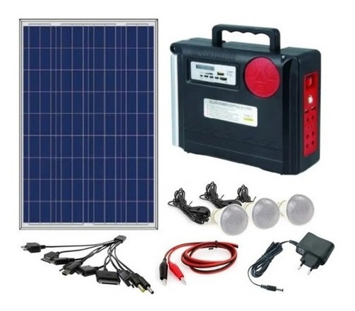 Kit Solar L8995xt-fm Panel/radio/focos/tf/usb