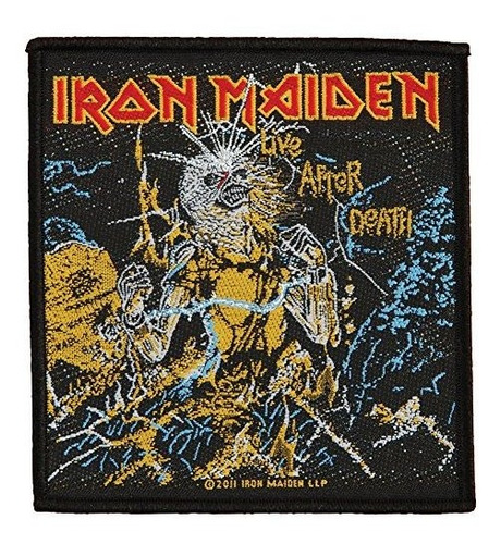 Iron Maiden Live After Death Parche De Metal Pesado Cosido E