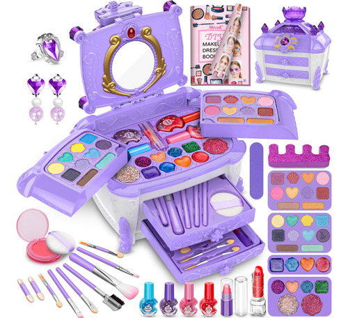 Kit De Maquillaje Para Niños Para Niñas, Juego De Maquill.