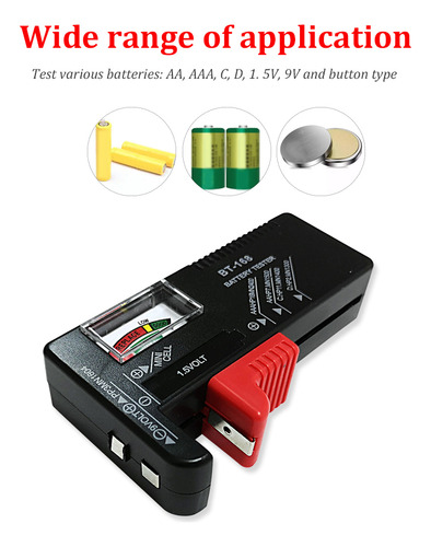 F1 Batería Tester De 1,5 V D C De 9 V Para Aa Aaa Battery